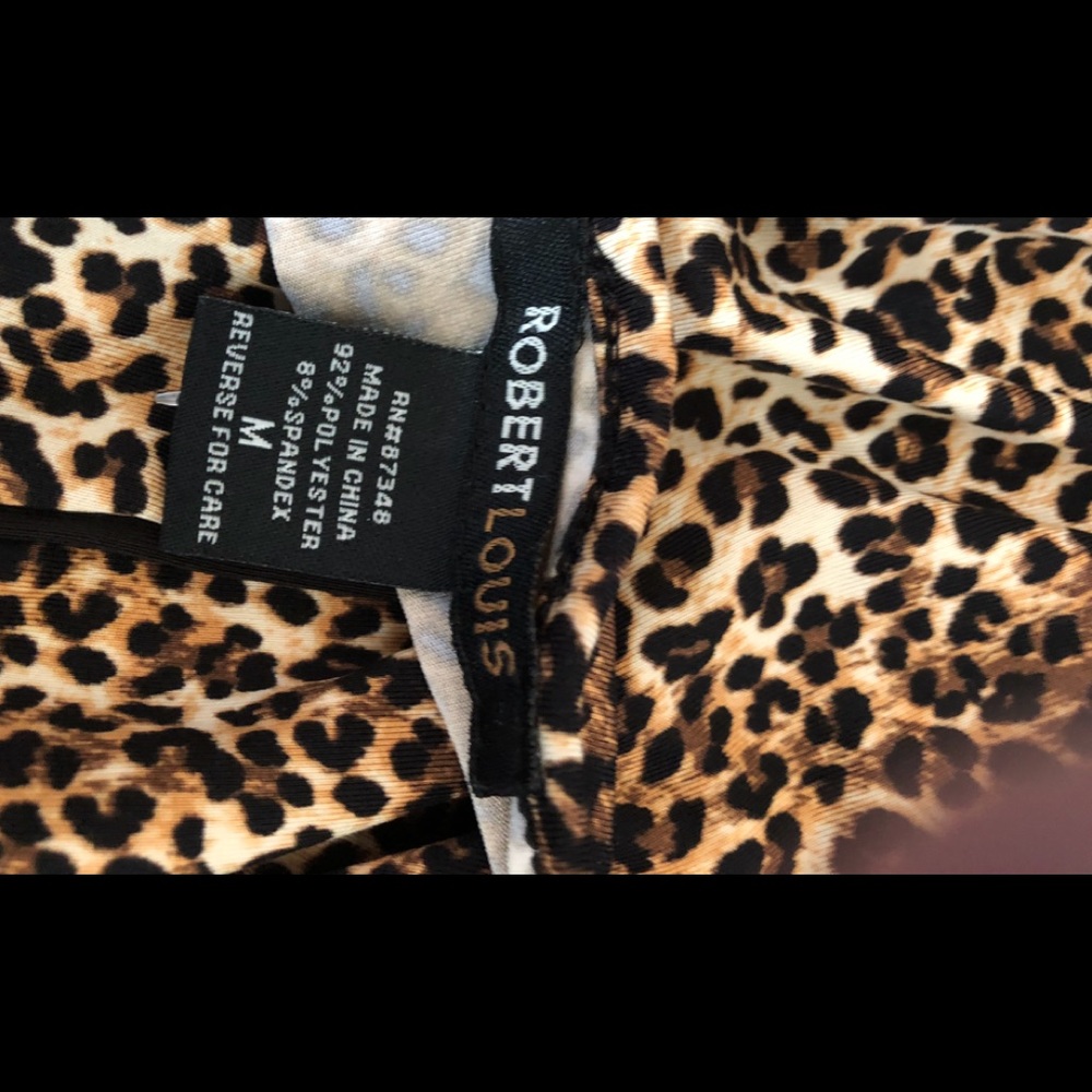 DRESS ROBERT LOUIS SIZE M LEOPARD PRINT - Picture 3 of 3
